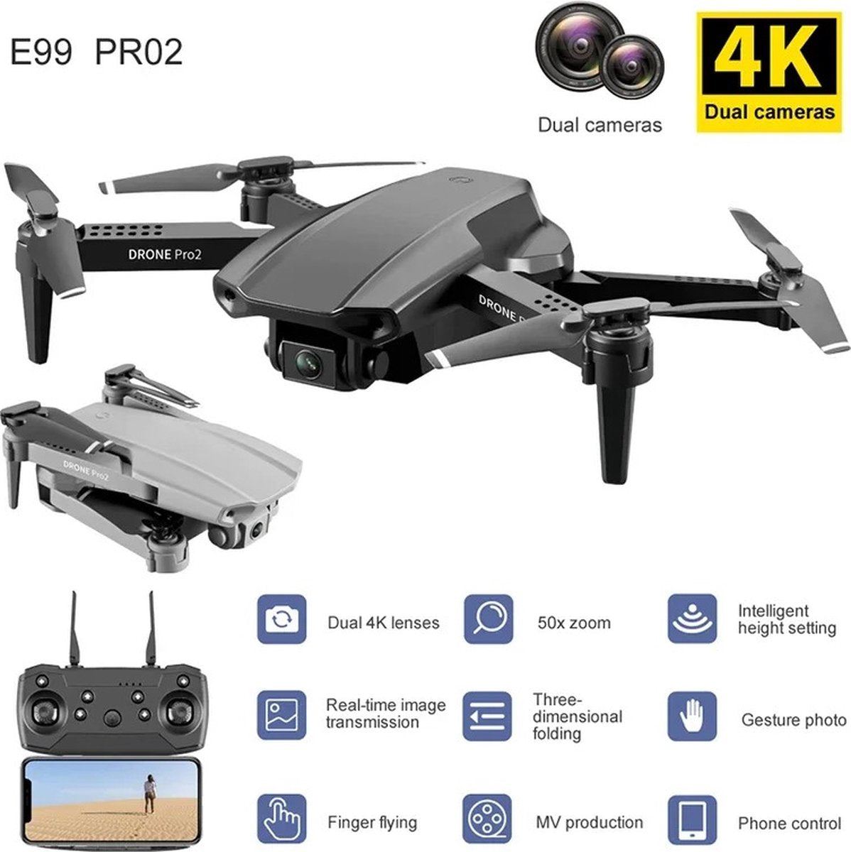 Drone - Drone Met Camera - Drones - Dji -Mini Drone - Drone Dji mini pro - Drone Dji Mini # Pro Fly More Combo -