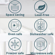 Dinnerware set Blue - Ceramic - 12 large plates - 12 small plates - 12 bowls - 12 cups - 48 pieces - Relief - Blue