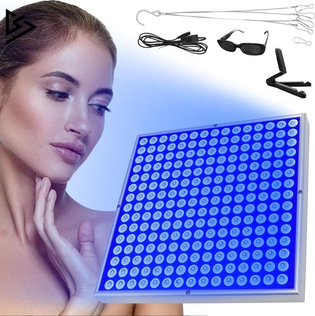 Zonnehemel - Gelaatsbruiner - Zonnebank - Gezichtsbruiner - 45W - Face&Body Tanner - Solariumlamp voor Thuis - met 225PCS Blauw Licht - Koude Laser-LED