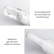 Kruimeldief - Best Verkocht - Handstofzuiger - Kruimeldief Snoerloos - Auto Stofzuiger - Oplaadbaar - Draadloze Stofvanger met Dubbele Functie - Auto, huis en Huisdierhaar - Wit