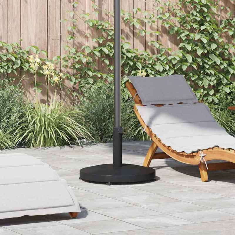 Parasolvoet – Parasolhouder – Parasolstandaard – Kruisvoet – Vulbare voet – Zwaar 25 kg – Stabiel met Wielen en Rem – Staal & Beton – 48x48x32 cm – Geschikt voor Grote Buitenparasol