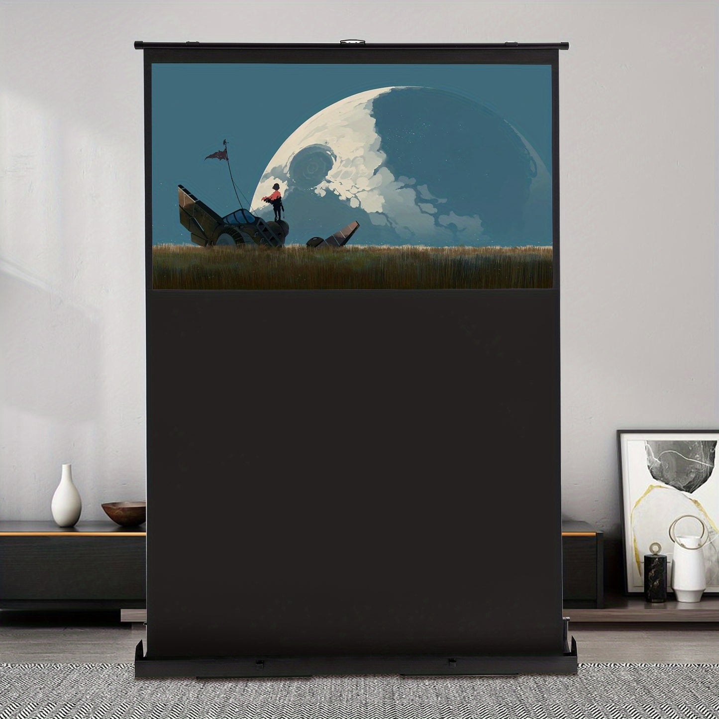 Projectiescherm – Draagbaar Scherm – Opvouwbaar Scherm – Presentatiescherm – Bureauscherm – 60 Inch – Aluminium Frame – Wit Glasvezel Doek