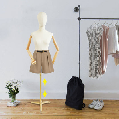 Premium Material Adjustable Design Female Mannequin | Double Hole Design, Good Flexibility, Stable Base, Assemble with Ease, Mixed Color, Brand: NaMaSyo