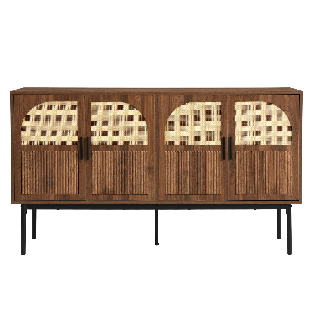 Dressoir – Sideboard – Buffetkast – Opbergkast – Wandkast – Minimalistisch Design – Duurzaam Niet-Houten Materiaal – 140 cm Breed – Eenvoudige Montage – Neutrale Kleur