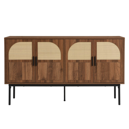 Dressoir – Sideboard – Buffetkast – Opbergkast – Wandkast – Minimalistisch Design – Duurzaam Niet-Houten Materiaal – 140 cm Breed – Eenvoudige Montage – Neutrale Kleur