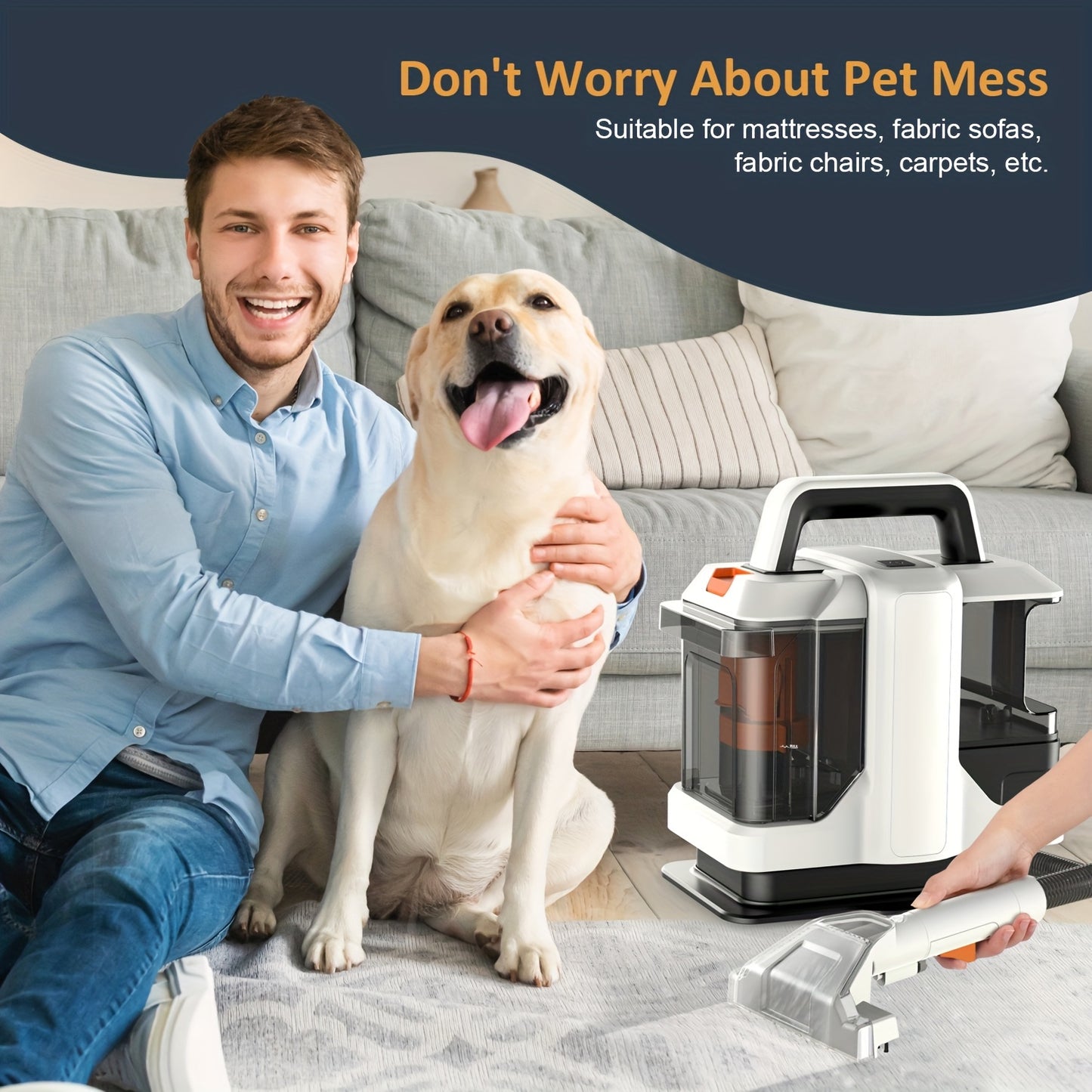 Stofzuiger – Stofzuigapparaat – Vacuümreiniger – Schoonmaakmachine – Snoerloze Stofzuiger – Krachtige Zuigkracht 15 kPa – Compact Lichtgewicht Met Transparant Reservoir