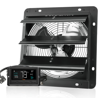 Wandafzuiger – Ventilator – Ventilatierooster – Afzuigventilator – Luchtververser – Volledig Metalen Behuizing – Instelbare Snelheid met Temperatuur- en Vochtigheidsregeling