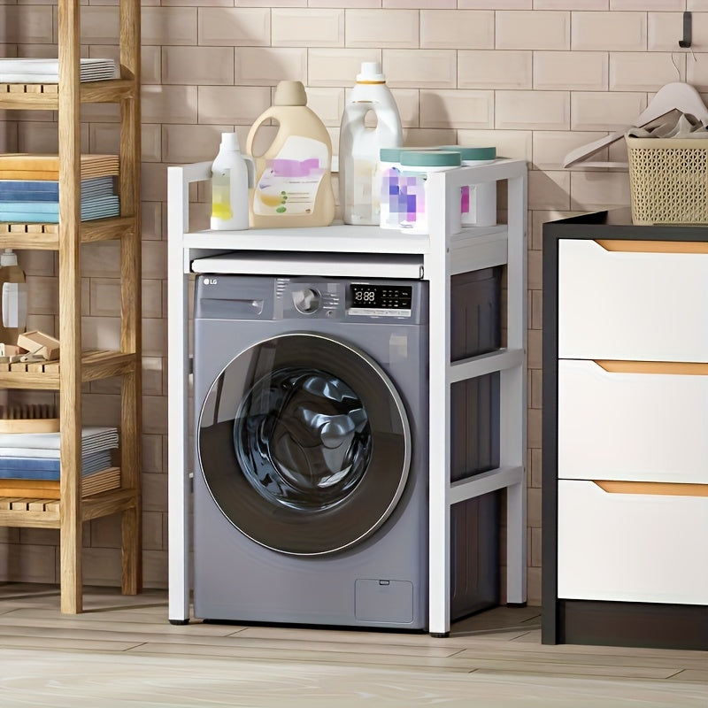 Droogrek – Wasrek – Droogtoren – Wastoren – Opbergrek – Hoogte Verstelbaar – Carbonstaal – 158 kg Draagkracht – Wit – 73x64x115 cm