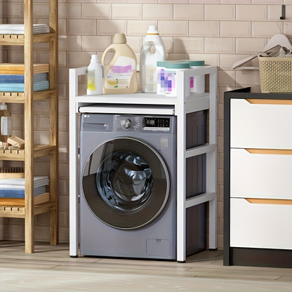 Droogrek – Wasrek – Droogtoren – Wastoren – Opbergrek – Hoogte Verstelbaar – Carbonstaal – 158 kg Draagkracht – Wit – 73x64x115 cm