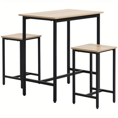Bar table and chairs, comfortable dining furniture, suitable for living room, bedroom, dining room, hallway, balcony. Perfect home decoration, Balcony Furniture, Home Bar Setup, Modern Bar Stools, Durable Plastic Chairs, High