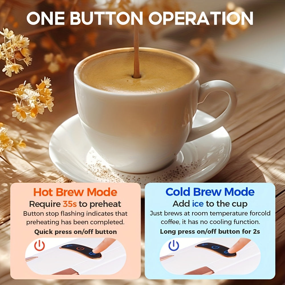 Koffiecapsuleautomaat – Espresso Machine – Koffiezetapparaat – Volautomatische Koffiemachine – Capsule Machine – Snelle Opwarming – Geschikt Voor Warme En Koude Dranken – Zwart