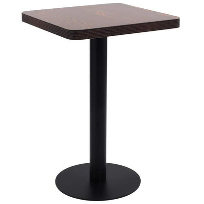 Bistrotic dark brown 50x50cm MDF This bistro-style table is stylish and will be the focal point of your decor. It can also be used as a dining table. Practical and durable, it cleans easily with a damp cloth.,  Chic Decor, St