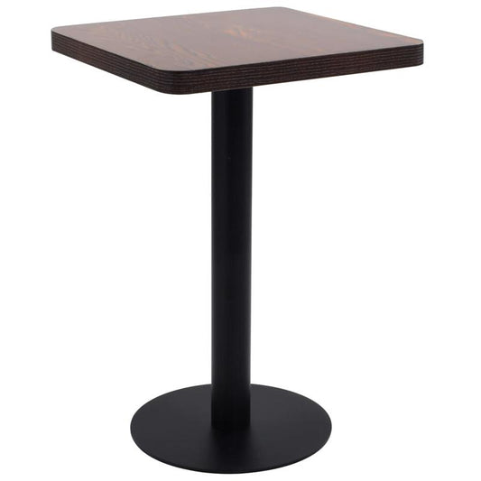 Bistrotic dark brown 50x50cm MDF This bistro-style table is stylish and will be the focal point of your decor. It can also be used as a dining table. Practical and durable, it cleans easily with a damp cloth.,  Chic Decor, St