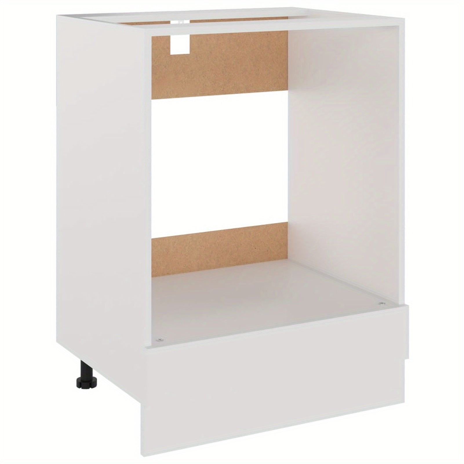 Ovenkast – Keukenkast – Opbergkast – Ovenmeubel – Keukenmeubel – Wit Gefineerd Hout – Compact 60x46x81,5 cm - QUORE