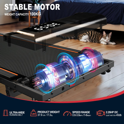 Loopband – Loopmat – Wandeltredmill – Fitnessmachine – Inklapbare Treadmill – Compact Ontwerp – 2,25 HP Motor – 7-Laags Schokdemping