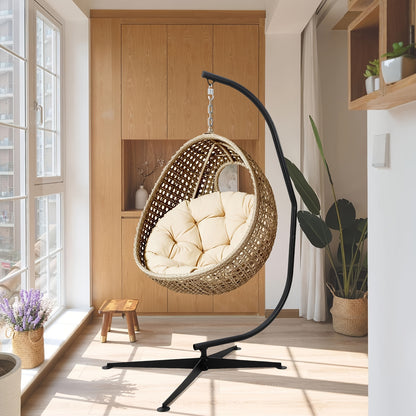 Hangstoelstandaard – Schommelstandaard – Hangstoel Frame – Hangmat Standaard – Zwarte Metalen Steun – Extra Lang 210 cm – Draagkracht 150 kg