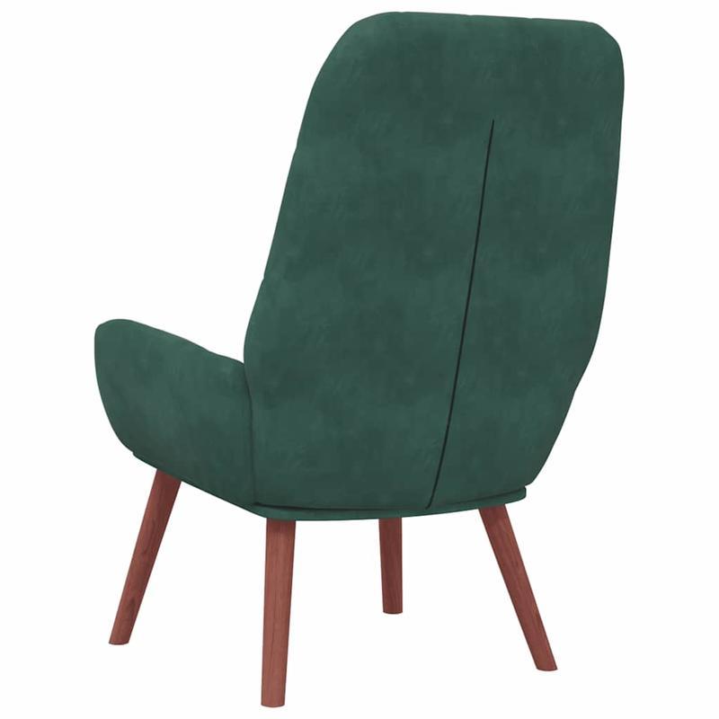 Fauteuil – Relaxstoel – Leunstoel – Zetel – Draaifauteuil – Donkergroen Velvet – Duurzaam Hardhouten Frame – Makkelijk Schoon Te Maken