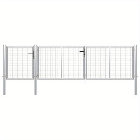 Tuinpoort – Tuindeur – Hekpoort – Poort – Sluitpoort – Stalen Poort – 400x100 cm – Roestbestendig & Weerbestendig
