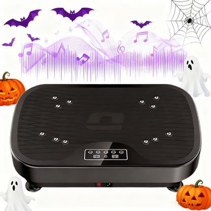 Trilplaat – Vibratieplaat – Vibratietrainer – Fitnessapparaat – Trainingsplatform – 3 Intensiteitsniveaus – Maximaal 150 kg Belastbaar – Inclusief Afstandsbediening en 2 Weerstandsbanden – ABS Kunststof – Stekkerontwerp