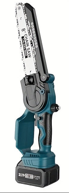 Kettingzaag Elektrisch – Mini Kettingzaag – Snoeizaag – Takkenzaag – Handkettingzaag – 20,32 cm Zaagblad – 2x 4000 mAh Batterijen – 800 Watt Motor