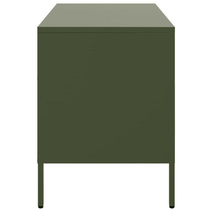 Mobile TV Verde Olive 68x39x50.5cm in Steel Practical Removable