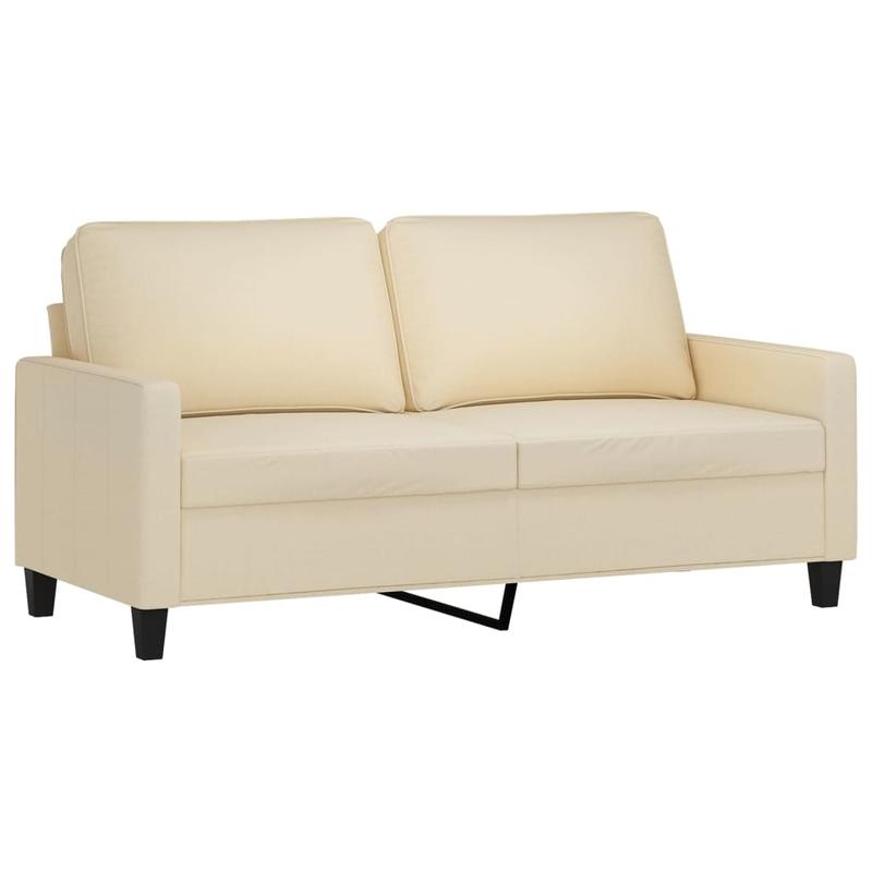 2-zits bank – 2-persoons sofa – loveseat – klein zitmeubel – tweezits bank crème – duurzaam hardhouten frame – comfortabel schuimkussen