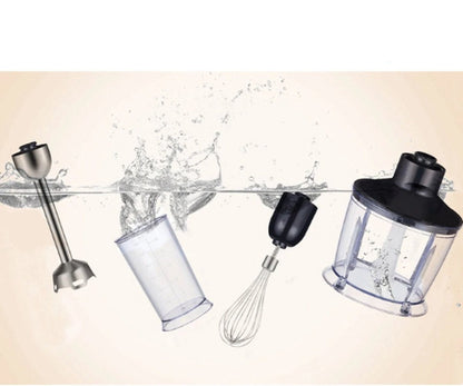 Professionele Staafmixer - Set 5-in-1 - Keukenmachine - 1200W - RVS - Incl. Hakmolen - Kom - Eierklopper - Melkopschuimer