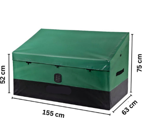 Opbergdoos - Opbergbox Tuin - Opbergbox Buiten - Opbergbox Tuinkussenbox - Waterdicht - 155x63x75x52 CM - 600 Liter