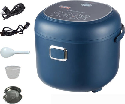 Rijstkoker - Multicooker - 3-4 Mensen - Stomer - Opwarmmaaltijden - 5 Laags - Vrachtwagen - Auto - Thuis - Werk - 12V / 24V - 200W - Blauw