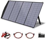 Zonnepaneel 140W - Compleet Pakket - Meerdere Oplaadpoorten - Mobiele Oplader - Waterdicht - Draagbaar - Opvouwbaar - Zwart