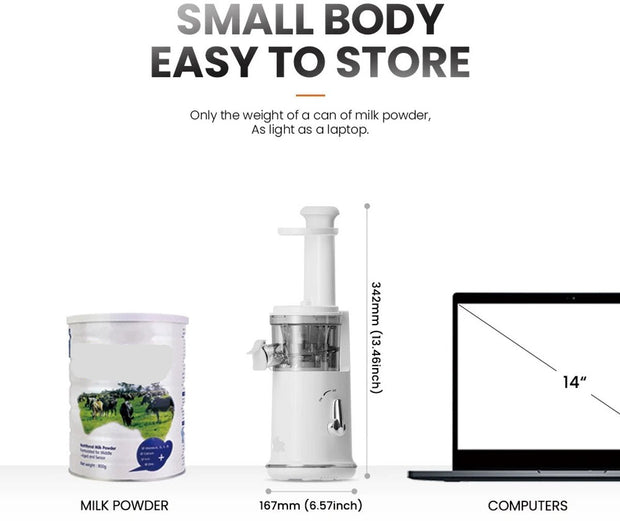 Mini Centrifuge - Mini Pers - Fruitpers - Groentepers - IJsmaker - Draagbare Blender - Elektrisch - Wit - Oplaadbaar - Makkelijk Schoonmaken