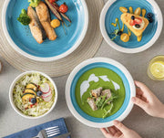 Dinnerware set Blue/White - Ceramic - 8 large plates - 8 small plates - 8 deep plates - 8 bowls - 32 pieces - Blue - White