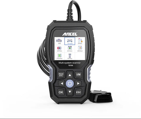 OBD2 Scanner - Diagnosecomputer - Storing Verwijderen - Uitleesapparatuur Auto - Diagnose Auto - Diagnosetool voor alle systemen ABS EPB TPMS DPF - Zwart
