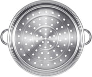 Professionele Stoompan - 5 lagen - Stoomkoker - Ø30cm - Topkwaliteit - RVS - Glazen deksel - Inductie Gas Elektrisch