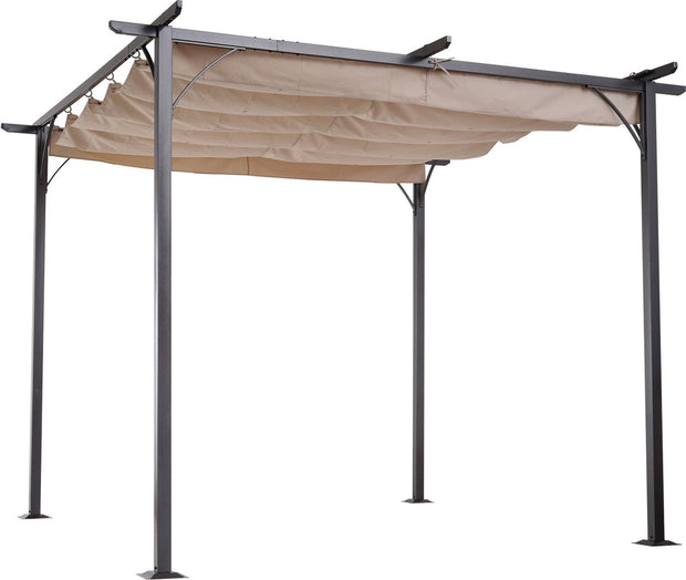 Cabrio-zonnedak - Luifel Tuinpaviljoen - Waterafstotende Luifel 3 x 3 m - Beige