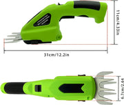 Heggenschaar - Mini Heggenschaar - Draadloos - Oplaadbaar - Snoeimaaier - Wieder - 31cm x 11cm - Groen
