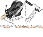 Handlier Pro5 - Zware Uitvoering - Professioneel Gebruik - Tot 1588kg - Hand Gesmede Haak - Roestbestendig - 2-Richtingen - Boot Lier
