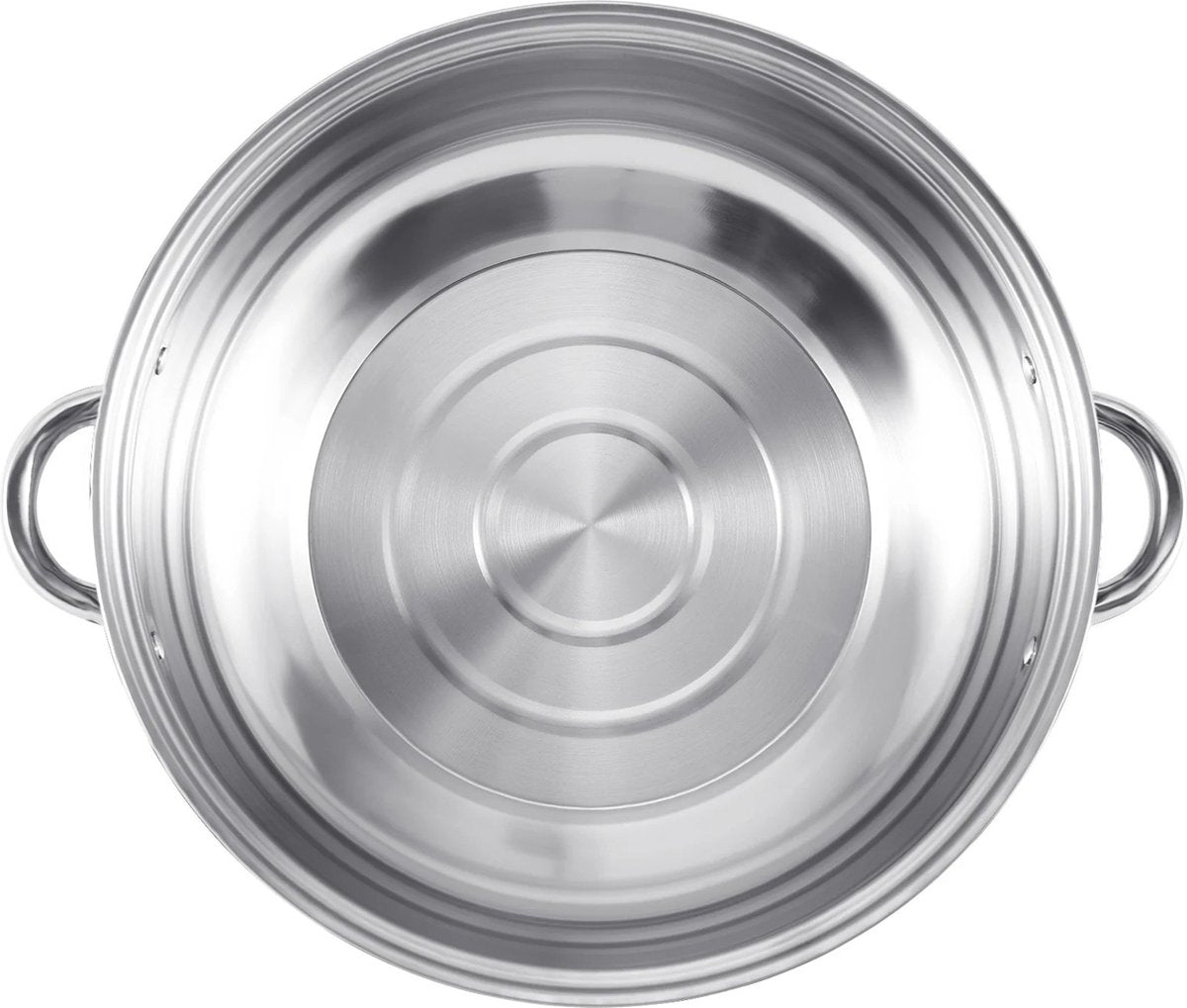 Professionele Stoompan - 5 lagen - Stoomkoker - Ø30cm - Topkwaliteit - RVS - Glazen deksel - Inductie Gas Elektrisch
