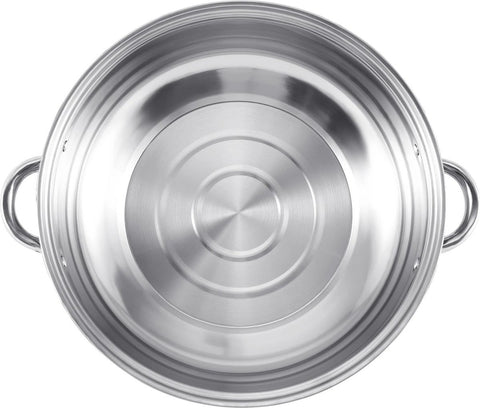 Professionele Stoompan - 5 lagen - Stoomkoker - Ø30cm - Topkwaliteit - RVS - Glazen deksel - Inductie Gas Elektrisch