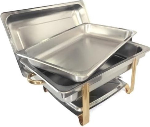 9L Buffet Warmer - Warmhoudplaat - Chafing Dish - Voedselwarmer - Warmhoudpan - Roestvrij staal