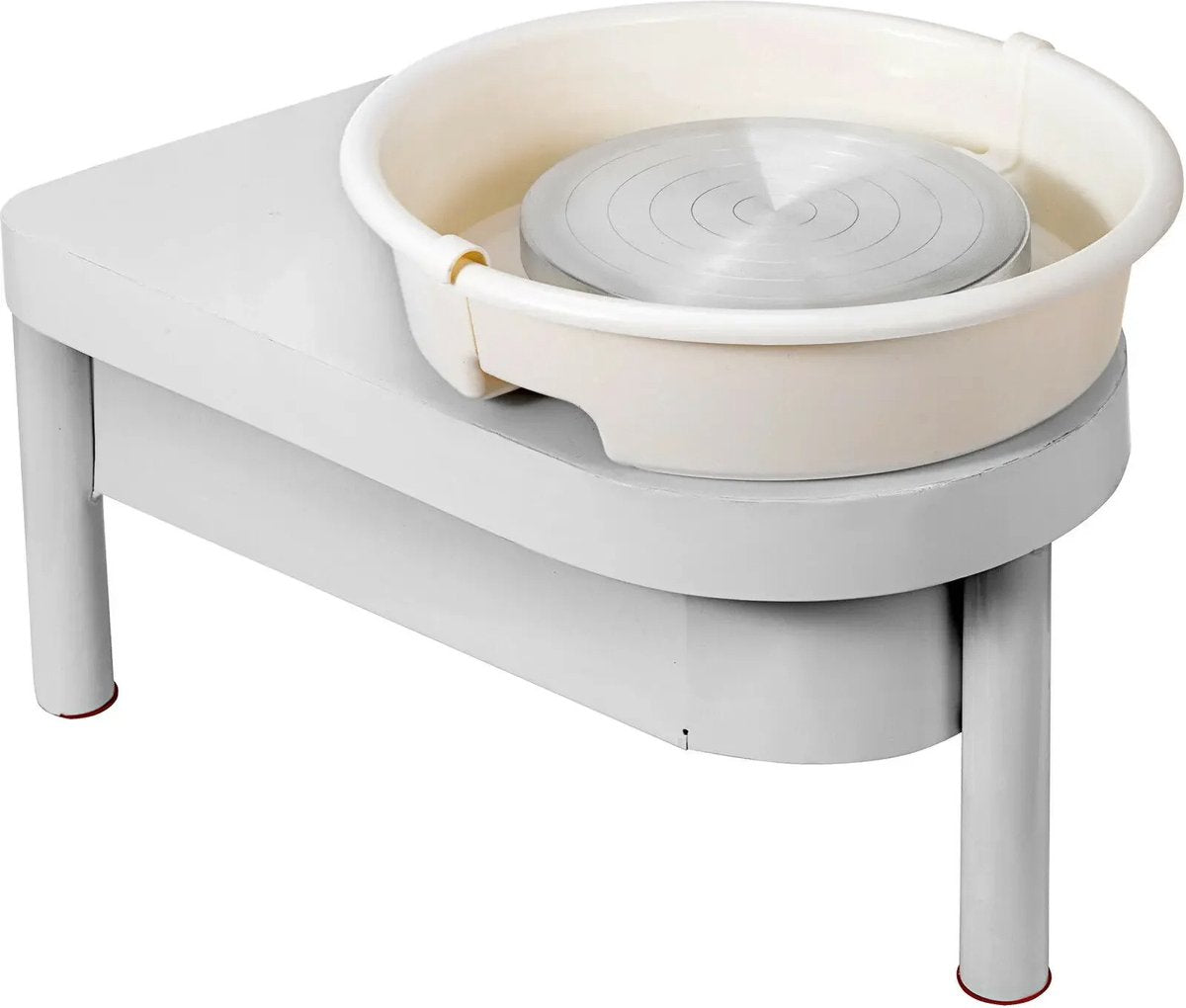 Pottenbakkersschijf Set - Inclusief Tools - Boetseerschijf - Draaischijf Pottenbakker - Pottenbakken Draaiplateau - Keramiek - 300W - 25CM - Wit