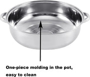 Professionele Stoompan - 5 lagen - Stoomkoker - Ø30cm - Topkwaliteit - RVS - Glazen deksel - Inductie Gas Elektrisch