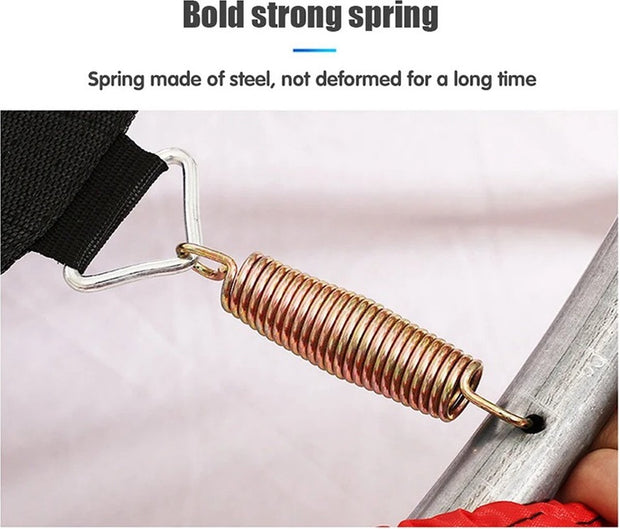 TRAMPOLINE - CHILDREN'S TRAMPOLINE - WITH JUMPING AREA - PROTECTION NET - DOOR - ZIPPER - 140 CM - MAXIMUM LOAD 100 KG - BLUE