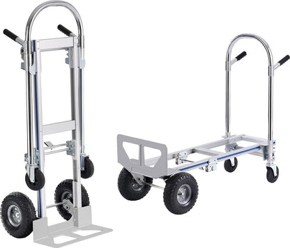 Steekwagen - Trolley - Aluminium Opvouwbare Steekwagen - Inklapbare kar - Handtruck - 800lbs - Transport - Magazijn - 2 in 1 model - Laadvermogen 362,87 kg