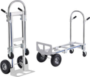 Steekwagen - Trolley - Aluminium Opvouwbare Steekwagen - Inklapbare kar - Handtruck - 800lbs - Transport - Magazijn - 2 in 1 model - Laadvermogen 362,87 kg