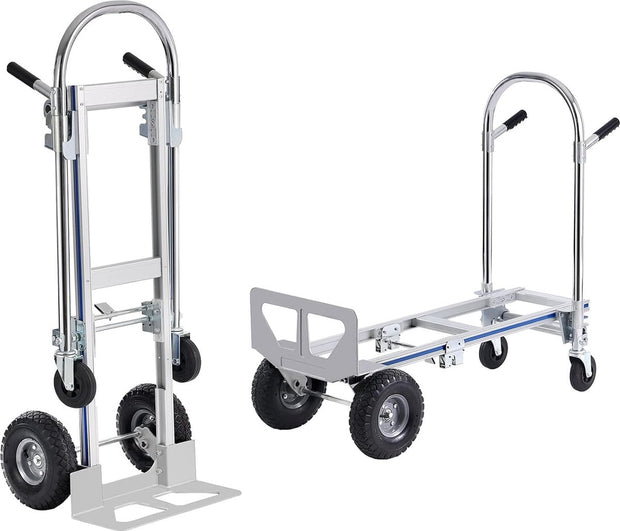 Steekwagen - Trolley - Aluminium Opvouwbare Steekwagen - Inklapbare kar - Handtruck - 800lbs - Transport - Magazijn - 2 in 1 model - Laadvermogen 362,87 kg