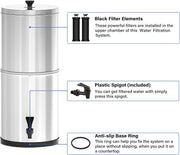 Water Filter - Water Filtration Bucket - Water Filter Bucket - Filter Bucket - Silver - 11 Liter - 1.5L Per Hour
