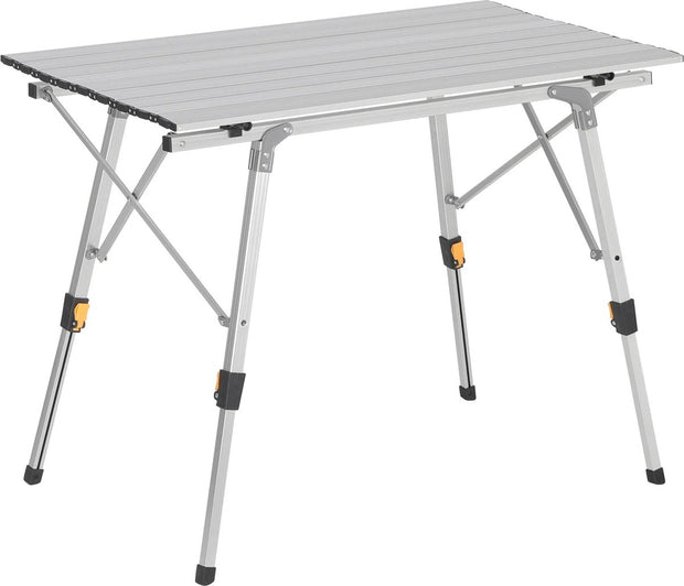 Campingtafel - Hoogte Verstelbaar - Aluminium - Zilver - 90x52.2x72cm