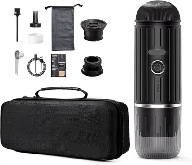 Draagbare Koffie Zet Apparaat - Koffie Machine - Dolce Gusto - Senseo - Poeder Koffie - Met Draagtas - Zwart