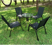 Tuinstoelen – Tuinstoelen Set van 4 – Tuinstoelen Stapelbaar – Stapelstoelen - Campingstoel – Tuinset - 91 x 54 x 73.5 cm – Maximale Belasting 150 kg